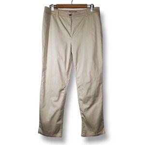 Chico's Cotton Blend Straight Leg Pants Khaki Size 2 Short / Large